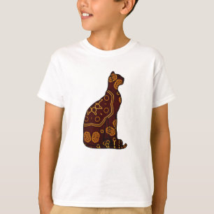 Schattigee kat zit op te kijken t-shirt