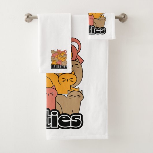 Schattigee Katten Design - Schattige Cat Art Bad Handdoek (Insitu)