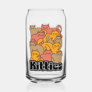 Schattigee Katten Design - Schattige Cat Art Blikvorm Glas