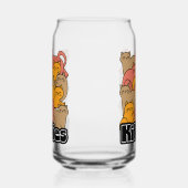 Schattigee Katten Design - Schattige Cat Art Blikvorm Glas (Rechts)