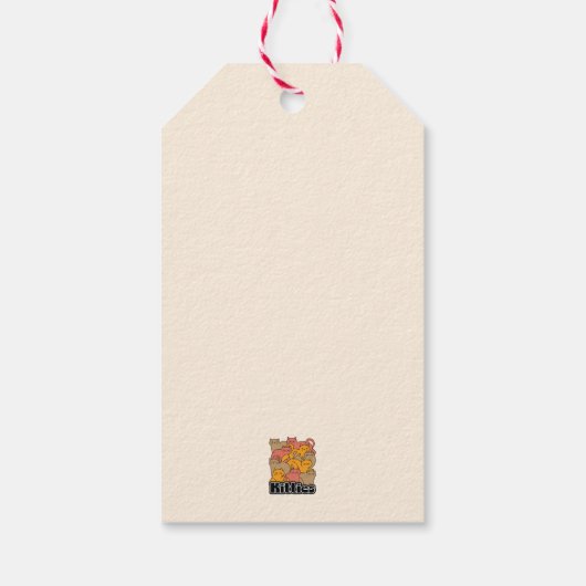 Schattigee Katten Design - Schattige Cat Art Cadeaulabel (Achterkant)