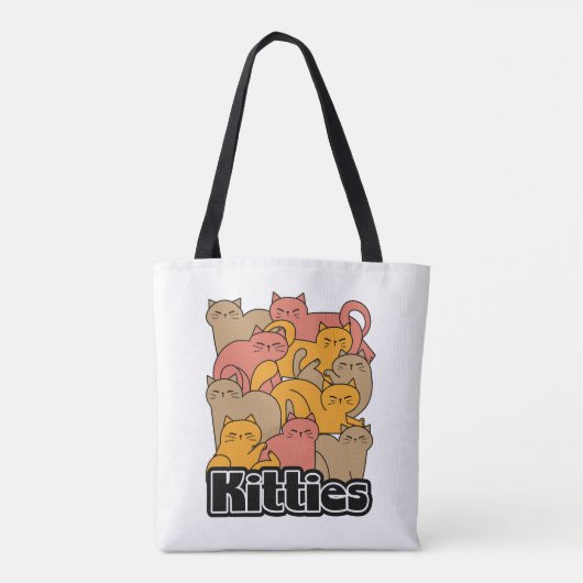 Schattigee Katten Design - Schattige Cat Art Draagtas (Achterkant)