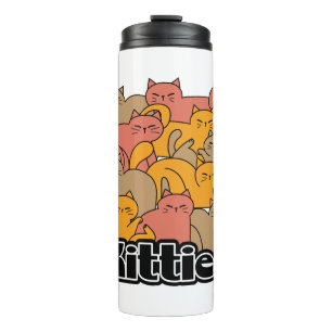 Schattigee Katten Design - Schattige Cat Art Thermosbeker
