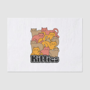 Schattigee Katten Design - Schattige Cat Art Tissuepapier