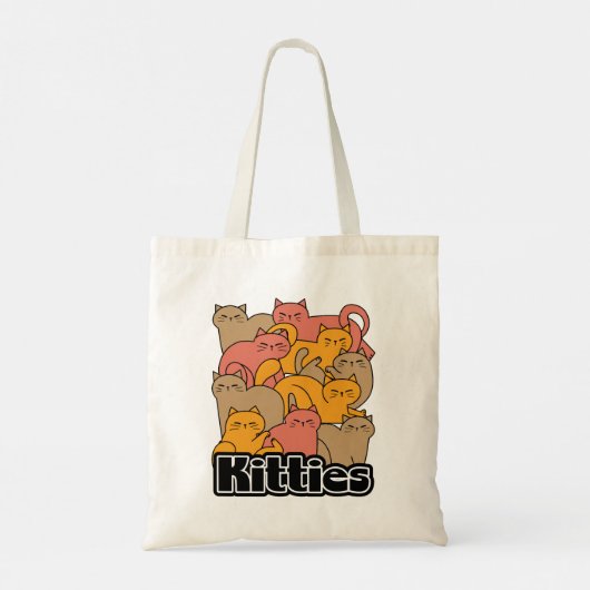 Schattigee Katten Design - Schattige Cat Art Tote Bag (Achterkant)