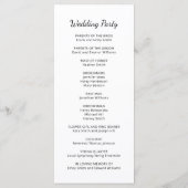 Schattigee Katten Elegante Typografie Trouwceremon Programma (Achterkant)