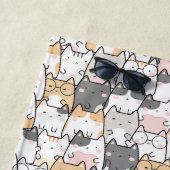 Schattigee katten gepersonaliseerde strandlaken (In situ)