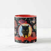 Schattigee katten in kerstdozen gepersonaliseerde  mok (Midden)