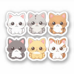Schattigee Katten Kawaii Huisdier Sticker