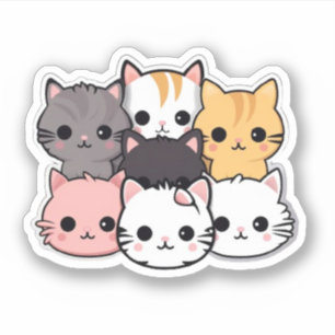 Schattigee Katten Kawaii Huisdier Sticker