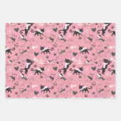 Schattigee Katten Kittens Kleurrijke Speelse Katte Inpakpapier Vel (Voorkant 3)