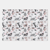 Schattigee Katten Kittens Kleurrijke Speelse Katte Inpakpapier Vel (Voorkant)