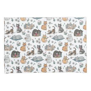 Schattigee Katten Meisjes Kitten Kussen Hoesje Set Kussensloop