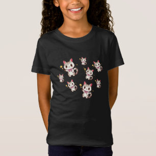 Schattigee katten met toverstaf t-shirt