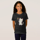 Schattigee katten met toverstaf t-shirt (Voorkant volledig)