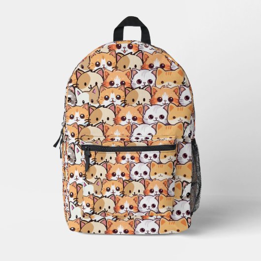 Schattigee katten sinaasappel kitten huisdier Naad Bedrukte Rugzak (Voorkant)