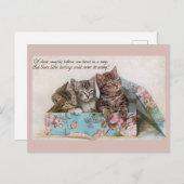 Schattigee  katten Victoriaans gedicht Briefkaart (Voorkant / Achterkant)
