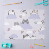 Schattigee Katten Vlinders Spring Decoupage Tissuepapier (Craft)