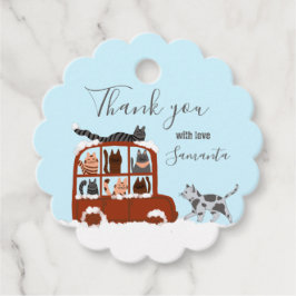 Schattigee Katten Winter Sneeuwvlokken Verjaardag Bedankjes Labels