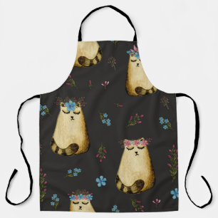Schattigee kattenbloemen Waterverf Schort