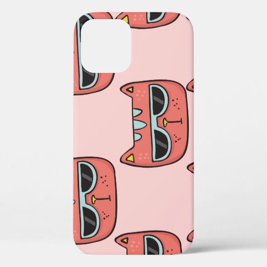 Schattigee kattengezichten, naadloos patroon. Case-Mate iPhone case (Achterkant)