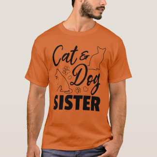 Schattigee Kattenhond Zus Kattenzus Hondenliefhebb T-shirt