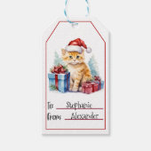 Schattigee kattenkerst (2) cadeaulabel (Voorkant)