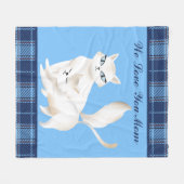 Schattigee kattenliefhebbers Animal Fleece Deken (Voorkant (Horizontaal))