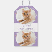 Schattigee kattenliefhebbers gepersonaliseerd foto cadeaulabel (Achterkant)