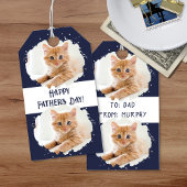 Schattigee kattenliefhebbers gepersonaliseerd foto cadeaulabel