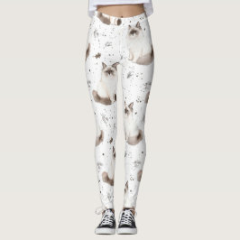 Schattigee Kattenliefhebbers Gift Waterverf Ragdol Leggings