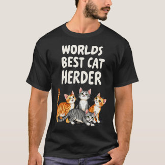 Schattigee Kattenmoeder Werelds Beste Kattenherder T-shirt