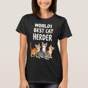 Schattigee Kattenmoeder Werelds Beste Kattenherder T-shirt