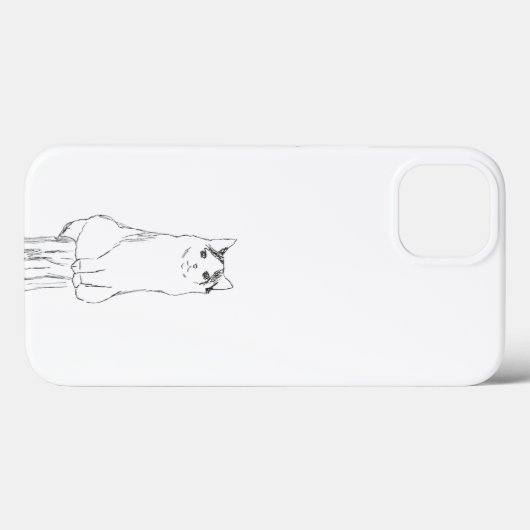 Schattigee kattenschets modern Case-Mate iPhone case (Achterkant (horizontaal))