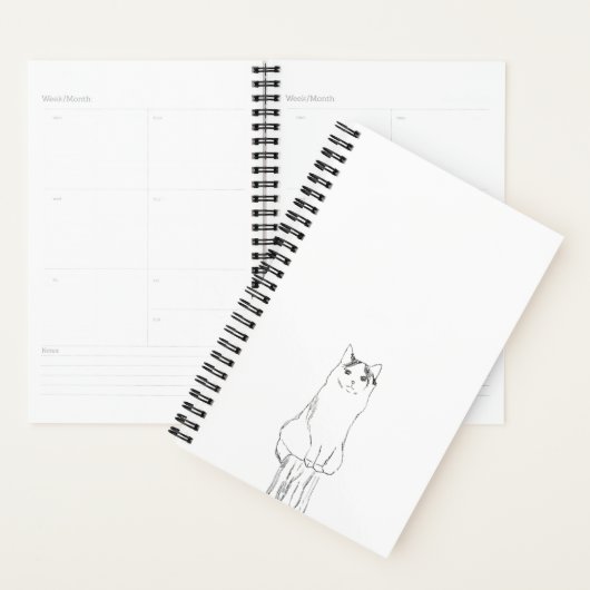 Schattigee kattenschets modern planner (Display)