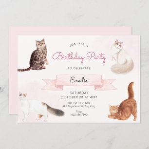 Schattigee kattenverjaardag kaart