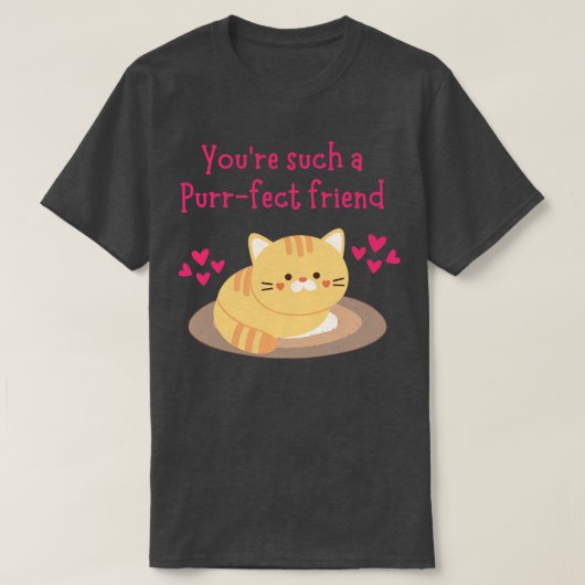 Schattigee kattenwoordspeling bedoeld t-shirt (Design voorkant)