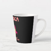 Schattigee kattenyoga - "Adem in, Spint uit" Latte Mok (Rechts)