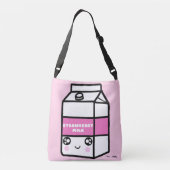 Schattigee Kawaii Aardbeienmelk Roze Vrouwen Crossbody Tas (Achterkant)
