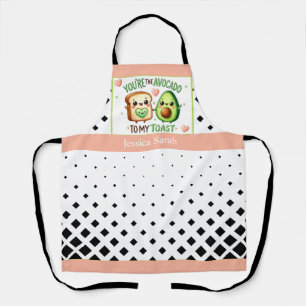 Schattigee kawaii alvacado en toast schort