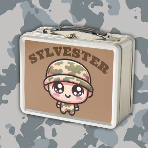 Schattigee Kawaii Army Camouflage Monogram op Brui