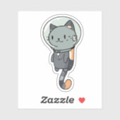 Schattigee Kawaii Astronaut Cat Sticker (Vel)