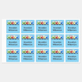 Schattigee kawaii auto's cartoon gepersonaliseerd labels (Vel)