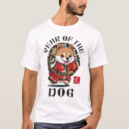Schattigee Kawaii Aziatische Chinese Dog Zodiac Lu T-shirt