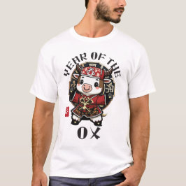 Schattigee Kawaii Aziatische Chinese Ox Zodiac Maa T-shirt