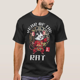 Schattigee Kawaii Aziatische Chinese Rat Zodiac Lu T-shirt