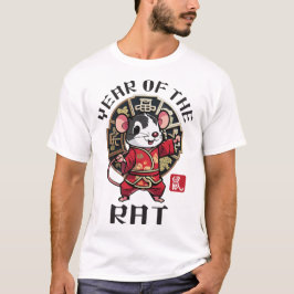Schattigee Kawaii Aziatische Chinese Rat Zodiac Lu T-shirt