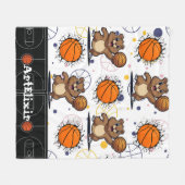 Schattigee Kawaii Basketbal Gopher Print Fleece Deken (Voorkant (Horizontaal))