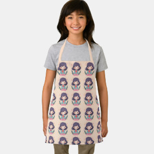 Schattigee Kawaii "Be Kind" Illustratie – Heilzame Schort