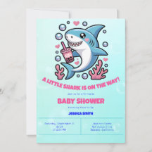 Schattigee Kawaii Boba Shark Roze & Blauw Baby sho